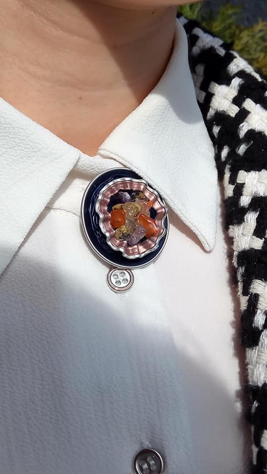 *** Brosa /Ac Sacou din capsule de cafea by Pravalia Creativa