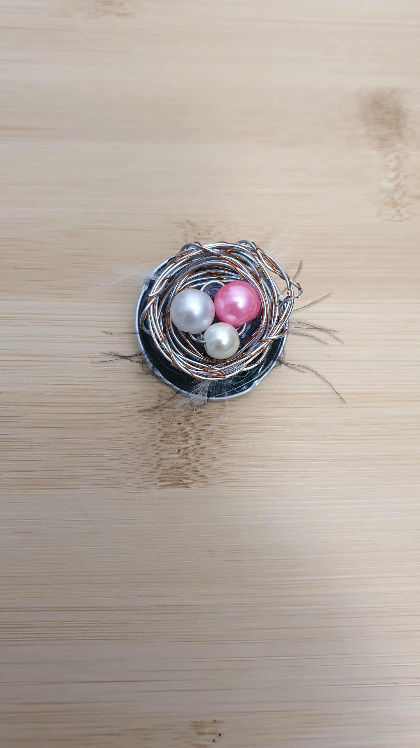 ** Brosa cuib pasăre din capsule de cafea reutilizate